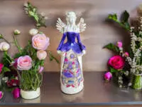 Angel Anna - violet -  35 x 15 cm decorative figurine 