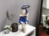 Angel Constancia - blue -  32 x 10 cm decorative figurine 