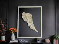 Angels in Love Hanging - silver -  30 x 40 cm decorative figurine 