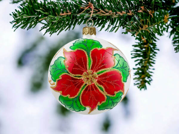  -  100 mm glass christmas balls  4 pcs