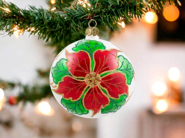  -  100 mm glass christmas balls  4 pcs