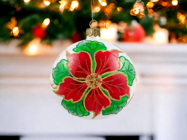  -  100 mm glass christmas balls  4 pcs